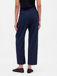 365 High Rise Brushed Twill Taper Ankle Trousers