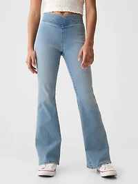 Kids High Rise Crossover Flare Jeans