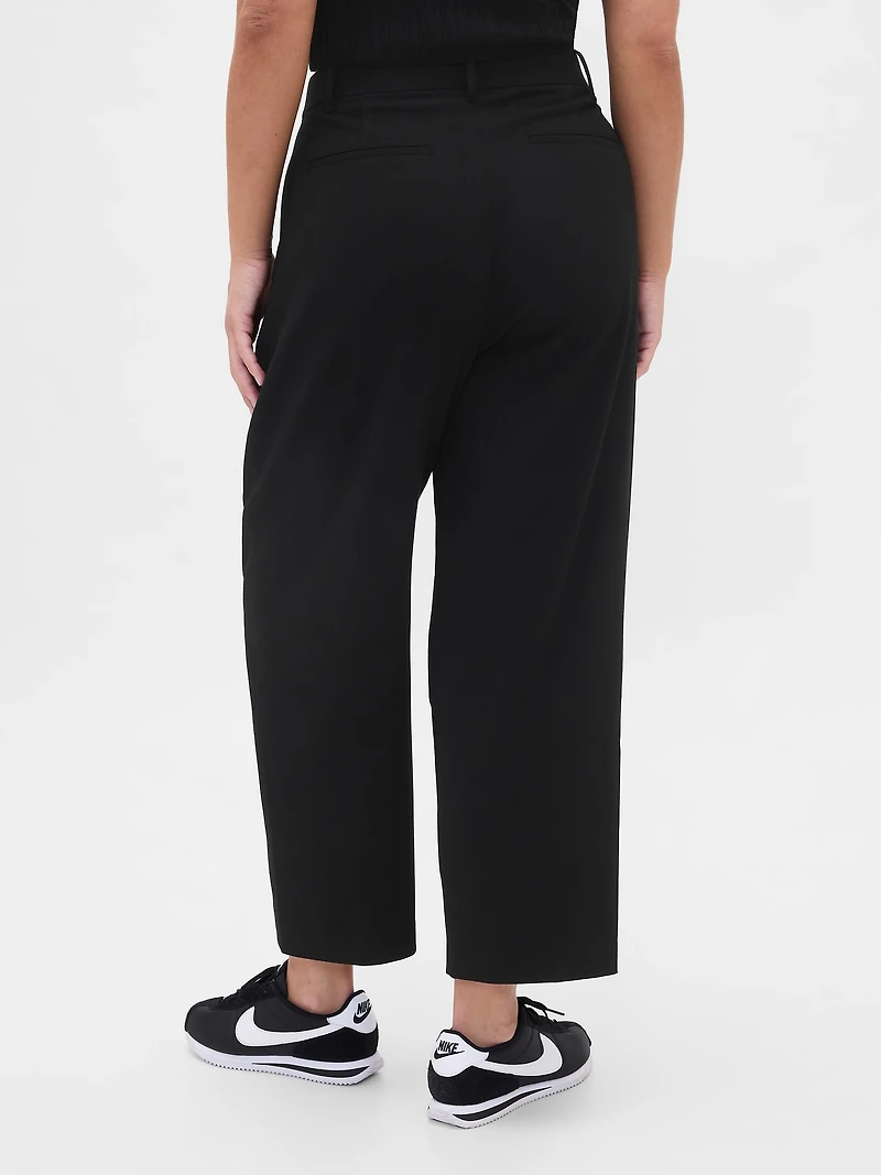 365 High Rise Brushed Twill Taper Ankle Trousers