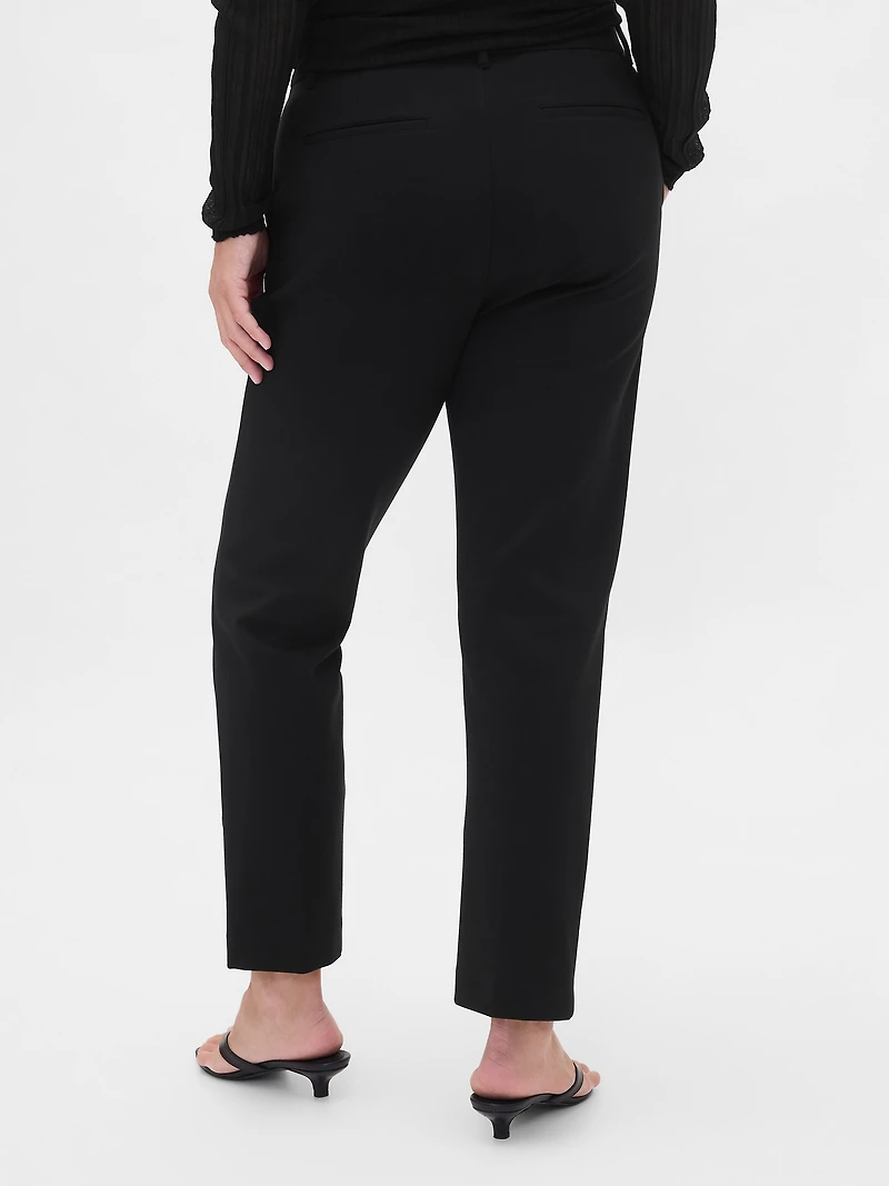 High Rise Ponte Slim Crop Pants