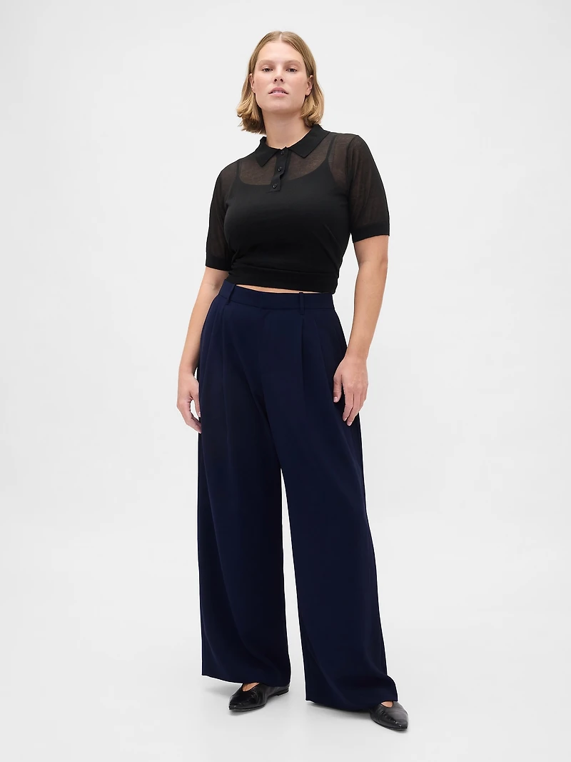 Curvy 365 High Rise Pleated Trousers