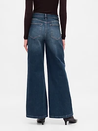 High Rise Stride Wide-Leg Jeans