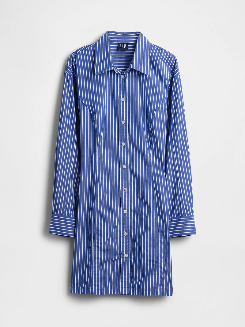 Organic Cotton Poplin Mini Shirtdress