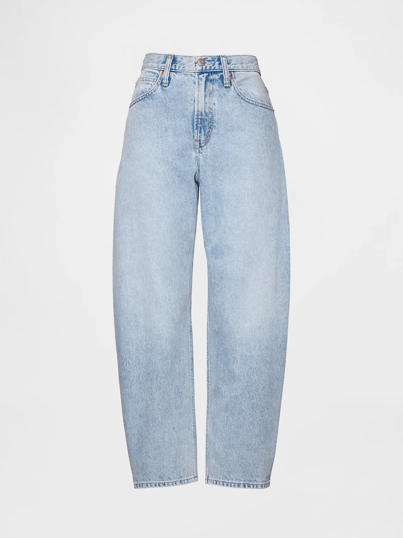 High Rise Crop Barrel Jeans