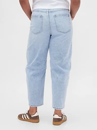 High Rise Crop Barrel Jeans