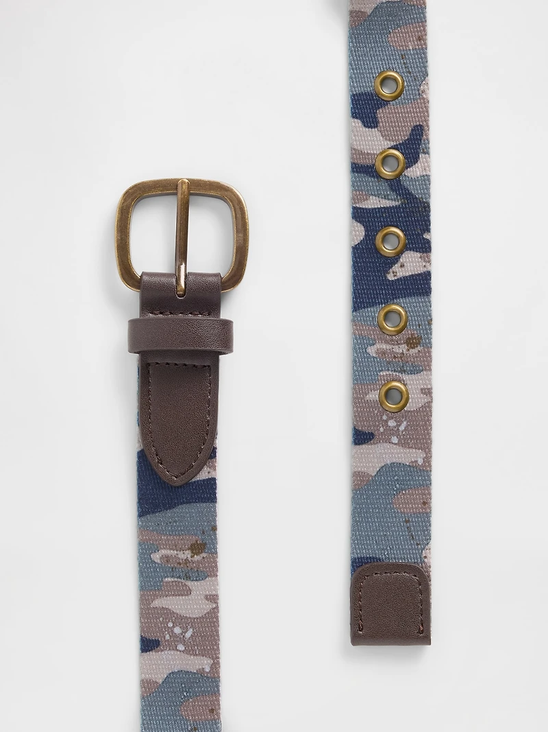 Kids Camo Webbed Belt