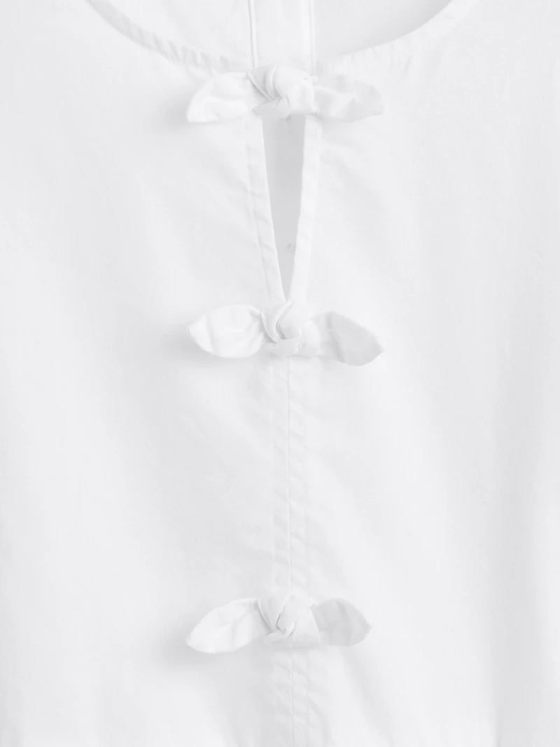Kids Puff-Sleeve Peplum Top