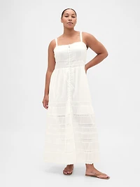Lace-Trim Maxi Dress