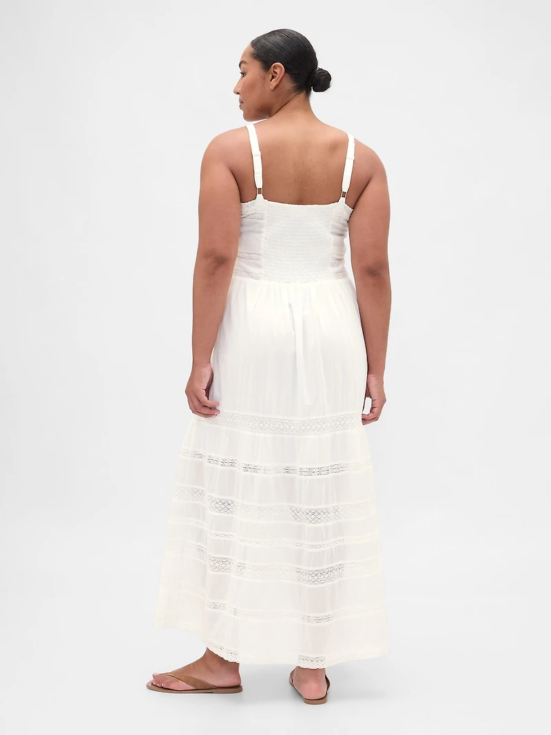 Lace-Trim Maxi Dress
