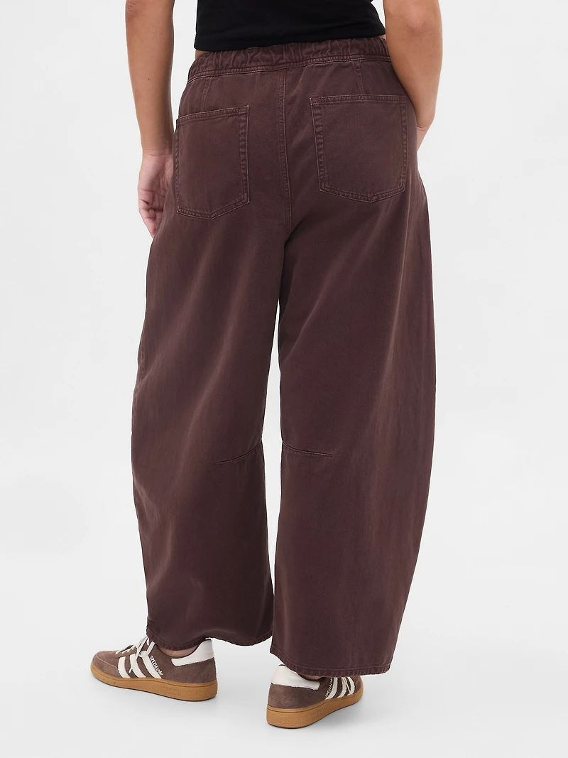 Mid Rise Twill Easy Horseshoe Pants
