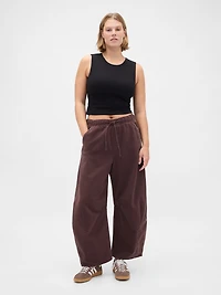 Mid Rise Twill Easy Horseshoe Pants