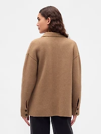CashSoft Oversized Shirt Jacket