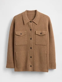 CashSoft Oversized Shirt Jacket
