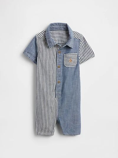 Baby Chambray Stripe One-Piece