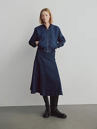 UltraSoft Denim Bomber Jacket