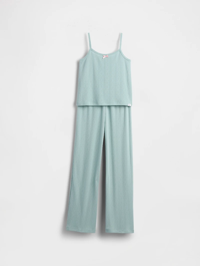 Kids Recycled Pointelle Tank PJ Set