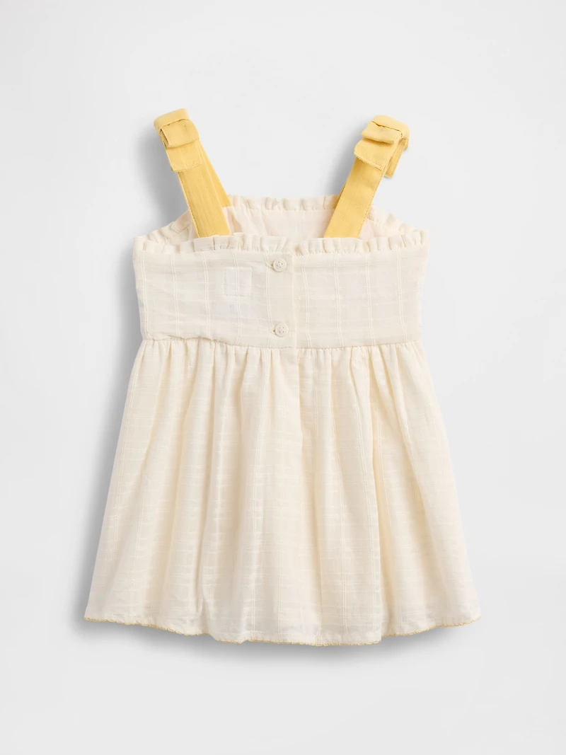 Baby Embroidered Tie-Shoulder Dress