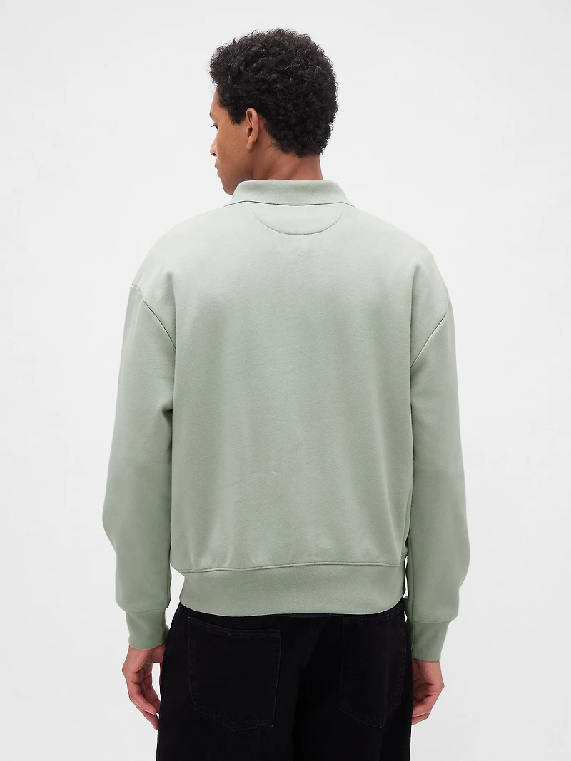 Heavyweight Oversized Polo Sweatshirt