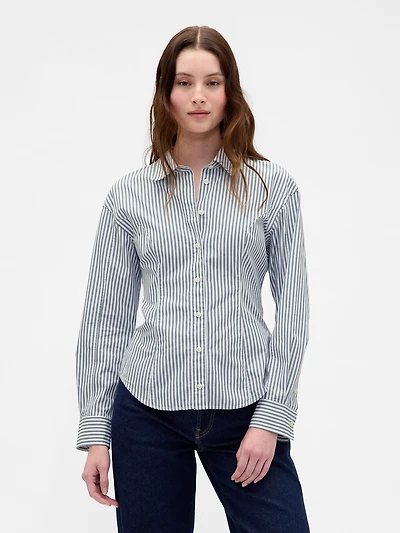Organic Cotton Poplin Dolman Classic Shirt