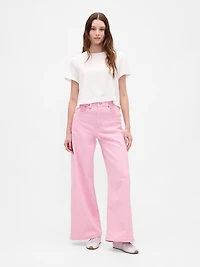 Sky High Rise Stride Wide-Leg Jeans