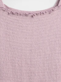 Kids Softspun Smocked Square-Neck Dress