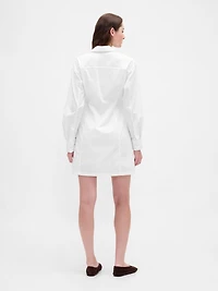 Organic Cotton Poplin Mini Shirtdress