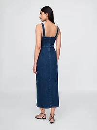 Denim Bodycon Midi Dress