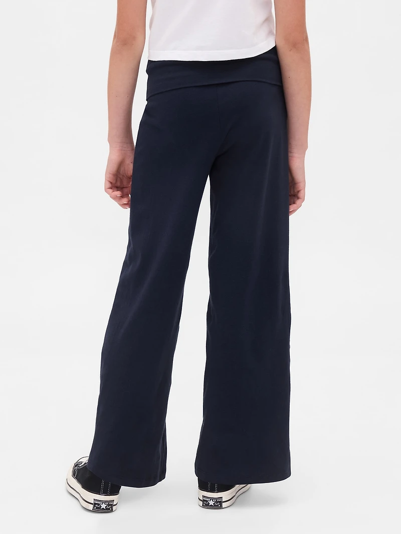 Kids Wide-Leg Foldover Leggings