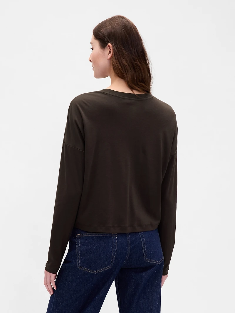 Supima® Cotton Oversized Crop T-Shirt