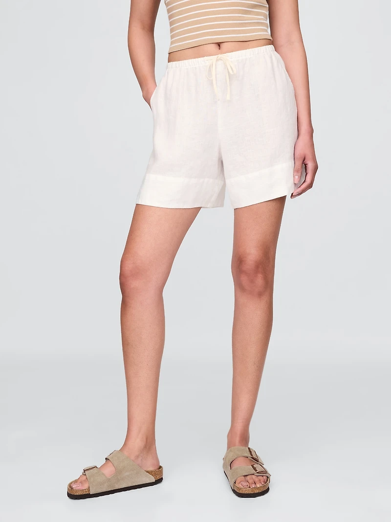 100% Linen Easy Shorts