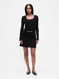 100% Cotton Pointelle Cardigan
