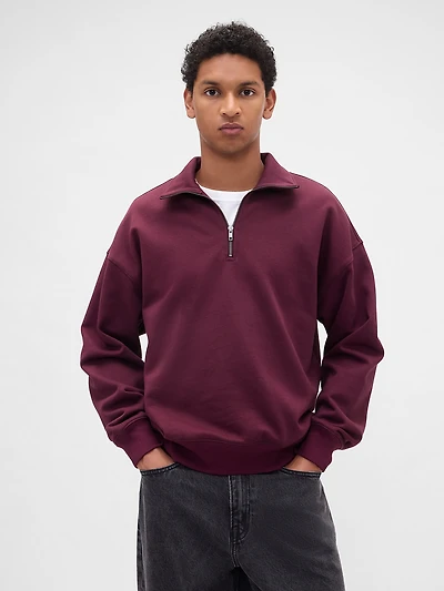Heavyweight Oversized Quarter-Zip Pullover