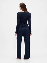 Mini Rib Wide-Leg PJ Pants