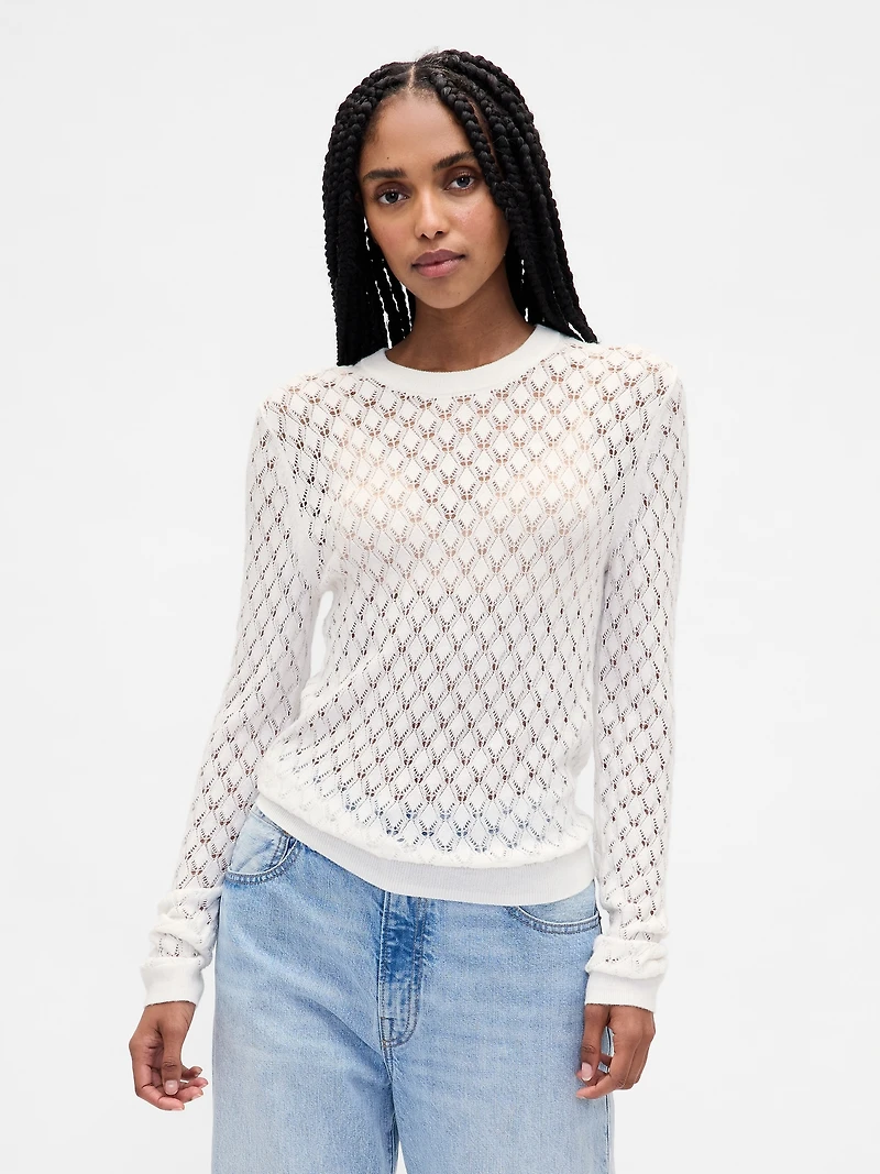 Pointelle Sweater