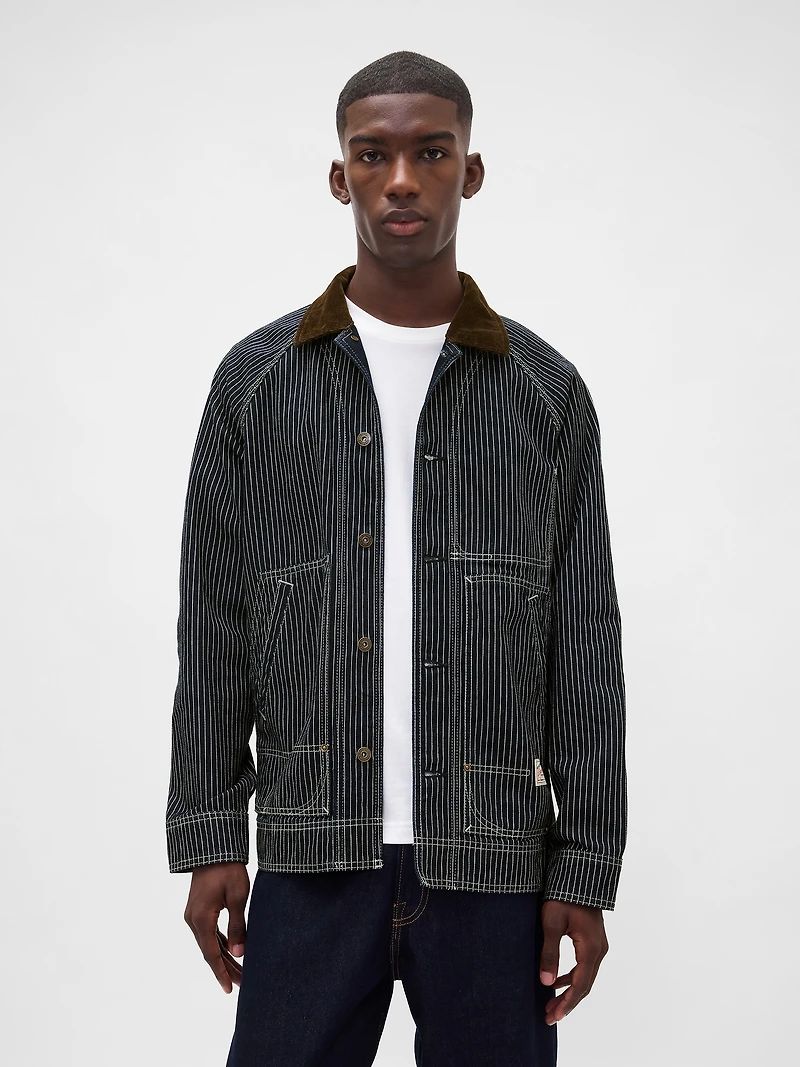 Denim Stripe Chore Jacket