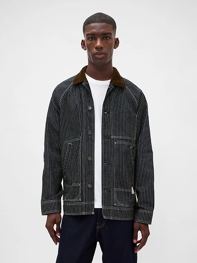 Denim Stripe Chore Jacket