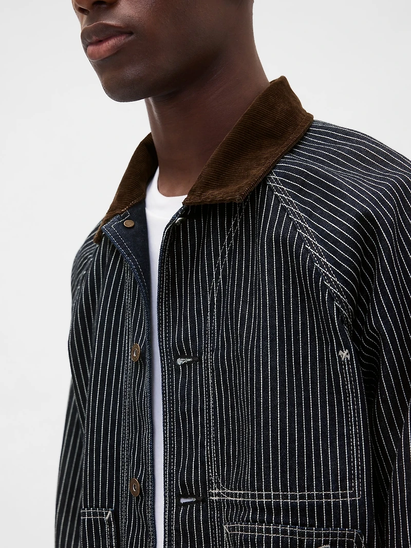 Denim Stripe Chore Jacket