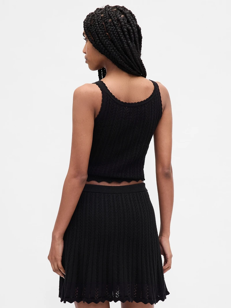 100% Cotton Pointelle Tank Top