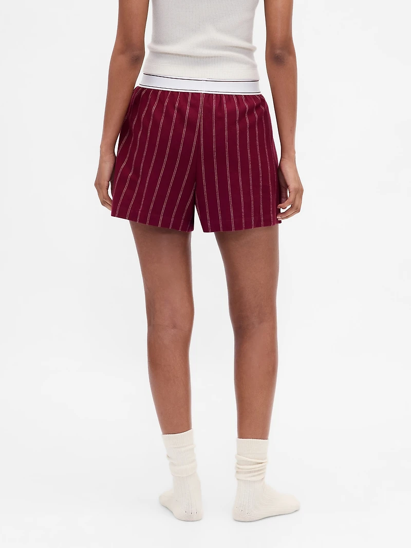 Logo Flannel Boxer Shorts