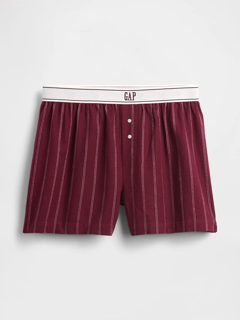 Logo Flannel Boxer Shorts