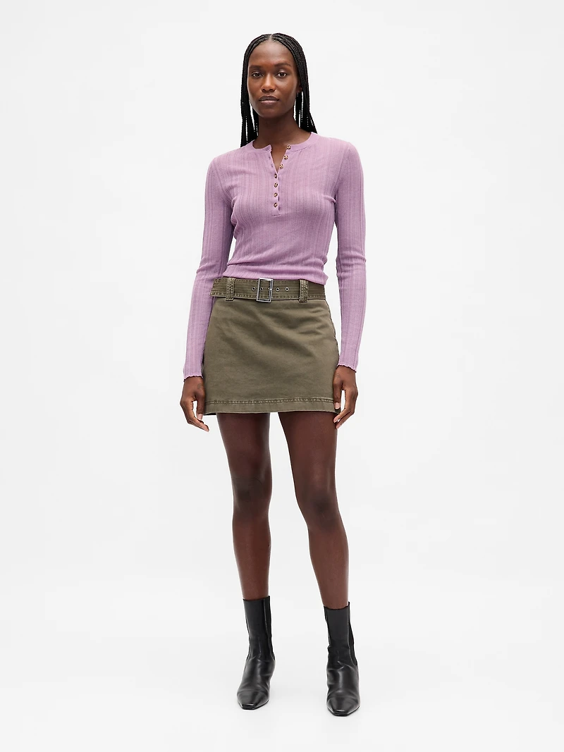 Belted Mini Skort