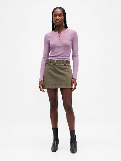 Belted Mini Skort