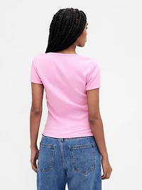 Modern Rib Scoop Crop T-Shirt