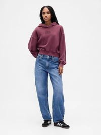 VintageSoft Crop Hoodie