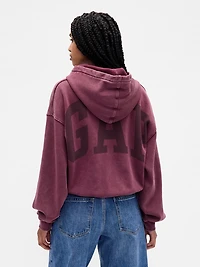 VintageSoft Crop Hoodie