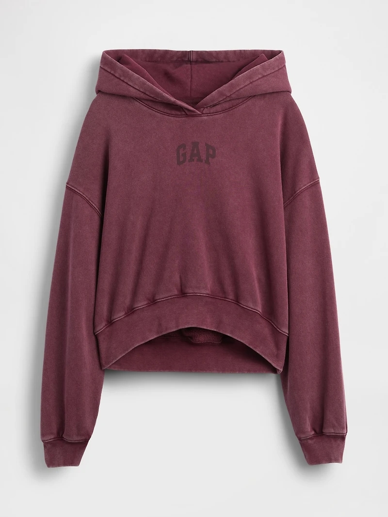 VintageSoft Crop Hoodie