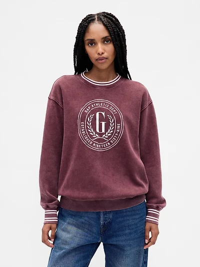 VintageSoft Oversized Logo Sweatshirt