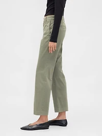 Mid Rise Straight Khakis