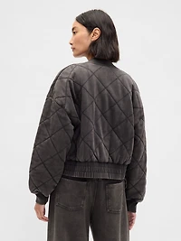 VintageSoft Quilted Bomber Jacket