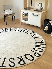 Lorena Canals Washable Rug ABC Natural Black